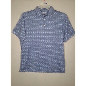 NWOT Mizzen Main Versa Polo Men S  Blue Moisture Wicking Golf Classic Fit